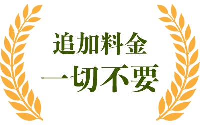 追加料金一切不要